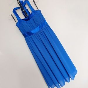 After six Bridesmaid by Dessy 6554 size 6 sapphire